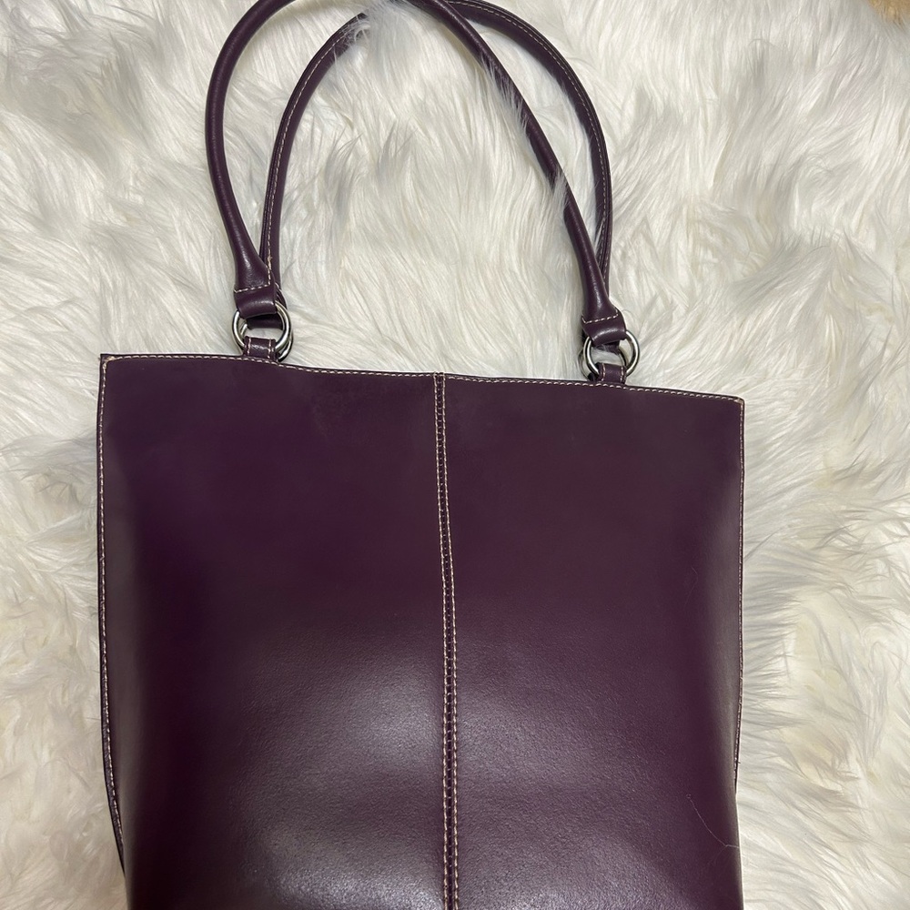 Vintage ‘Wilson’s Leather’ Plum Leather Bag